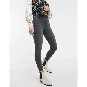 Topshop Jamie Grey Wash Skinny Jeans